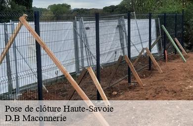 Pose de clôture