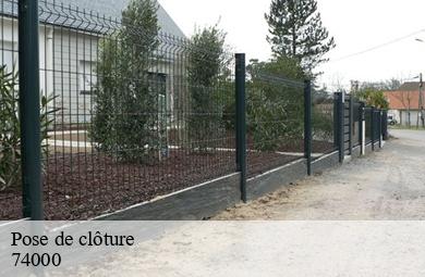 Pose de clôture