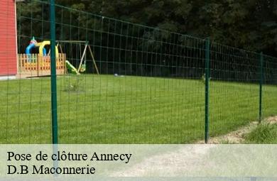 Pose de clôture