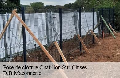 Pose de clôture