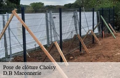 Pose de clôture