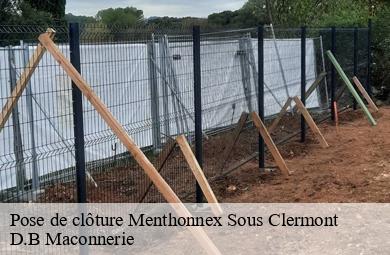 Pose de clôture
