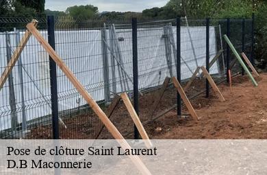 Pose de clôture